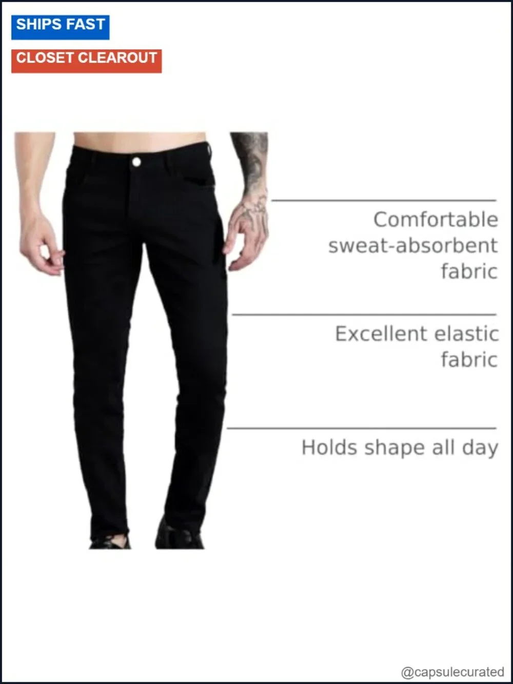 Men's Skinny Slim Fit Stretch Denim Jeans Pants